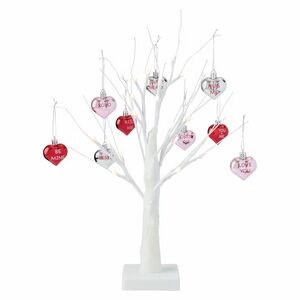 Valentine's Light up Tree with Heart Ornaments
